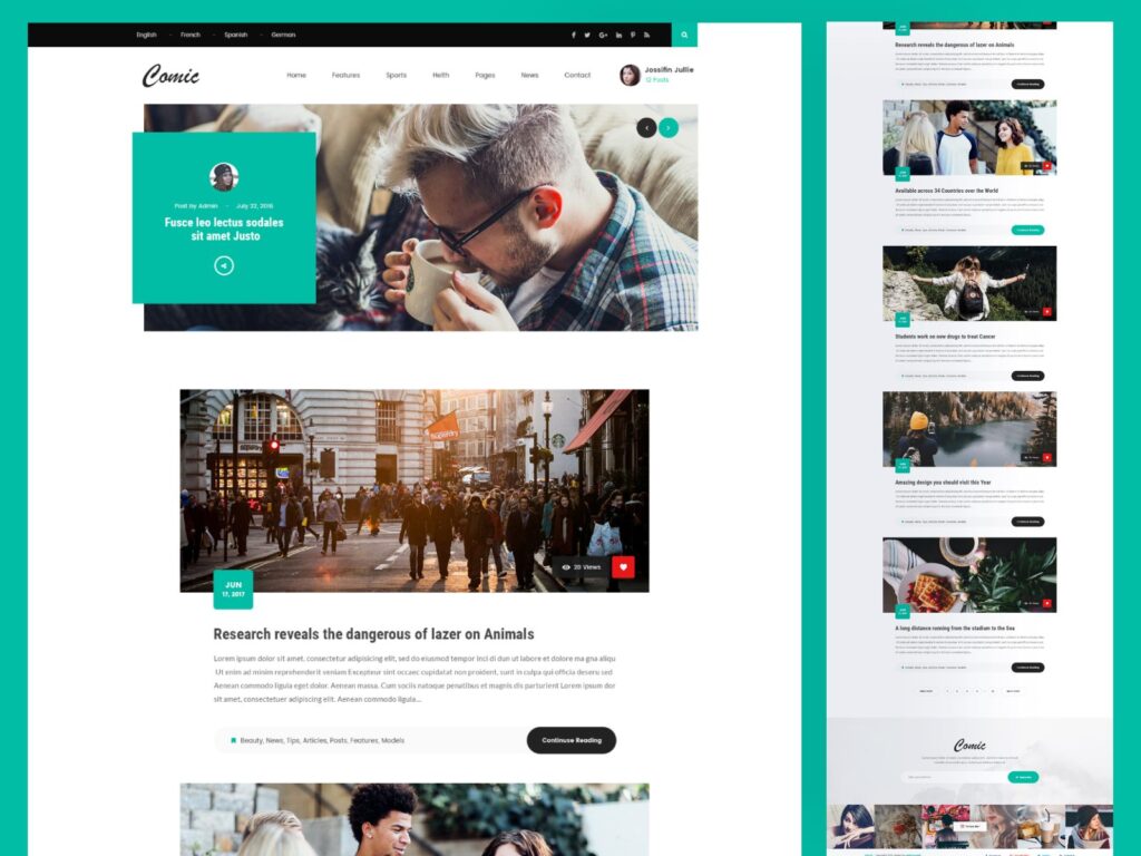 Comic-Personal-Blog-PSD-Template