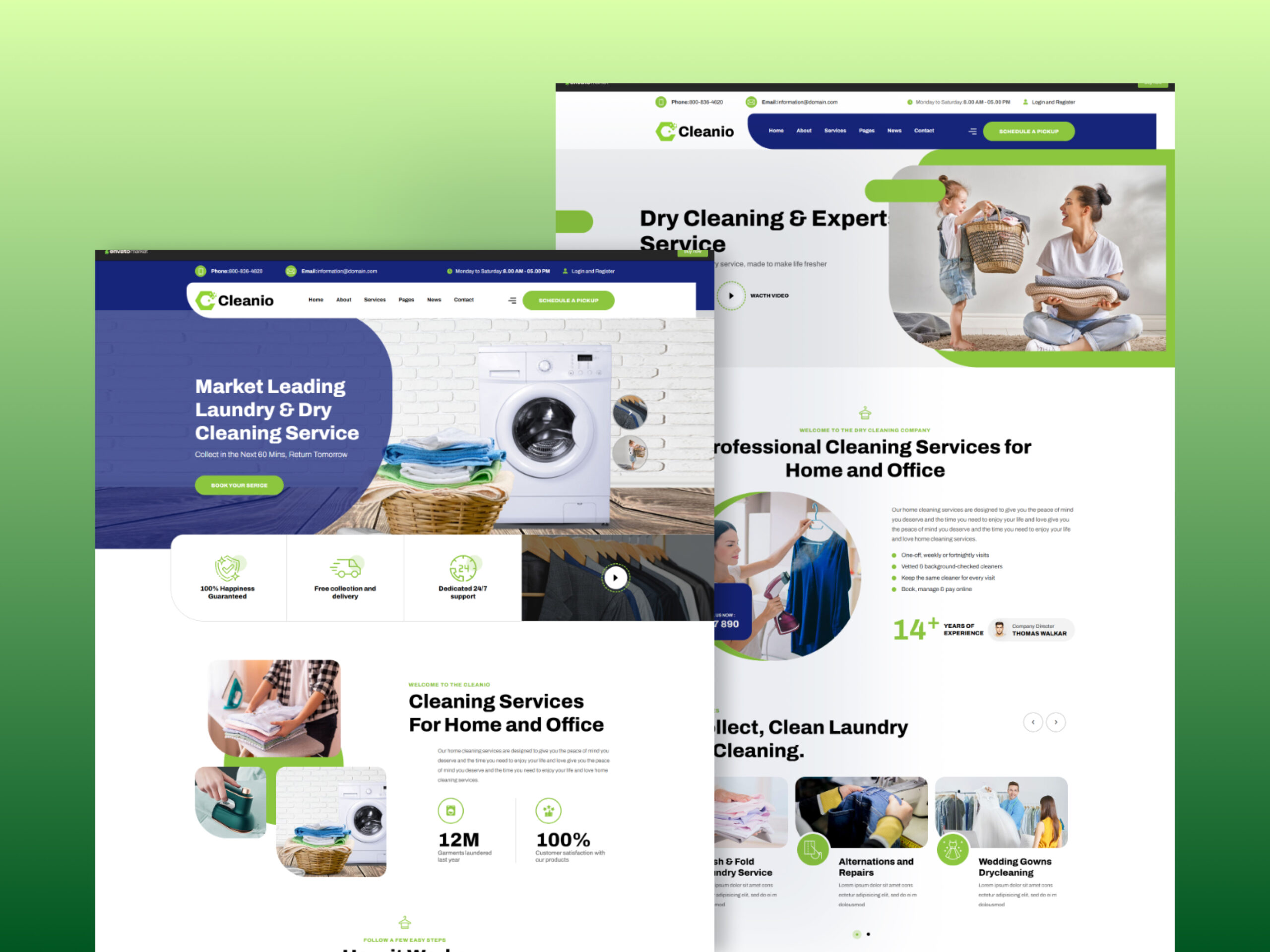 Cleanio - Laundry And Cleaning Service HTML Template