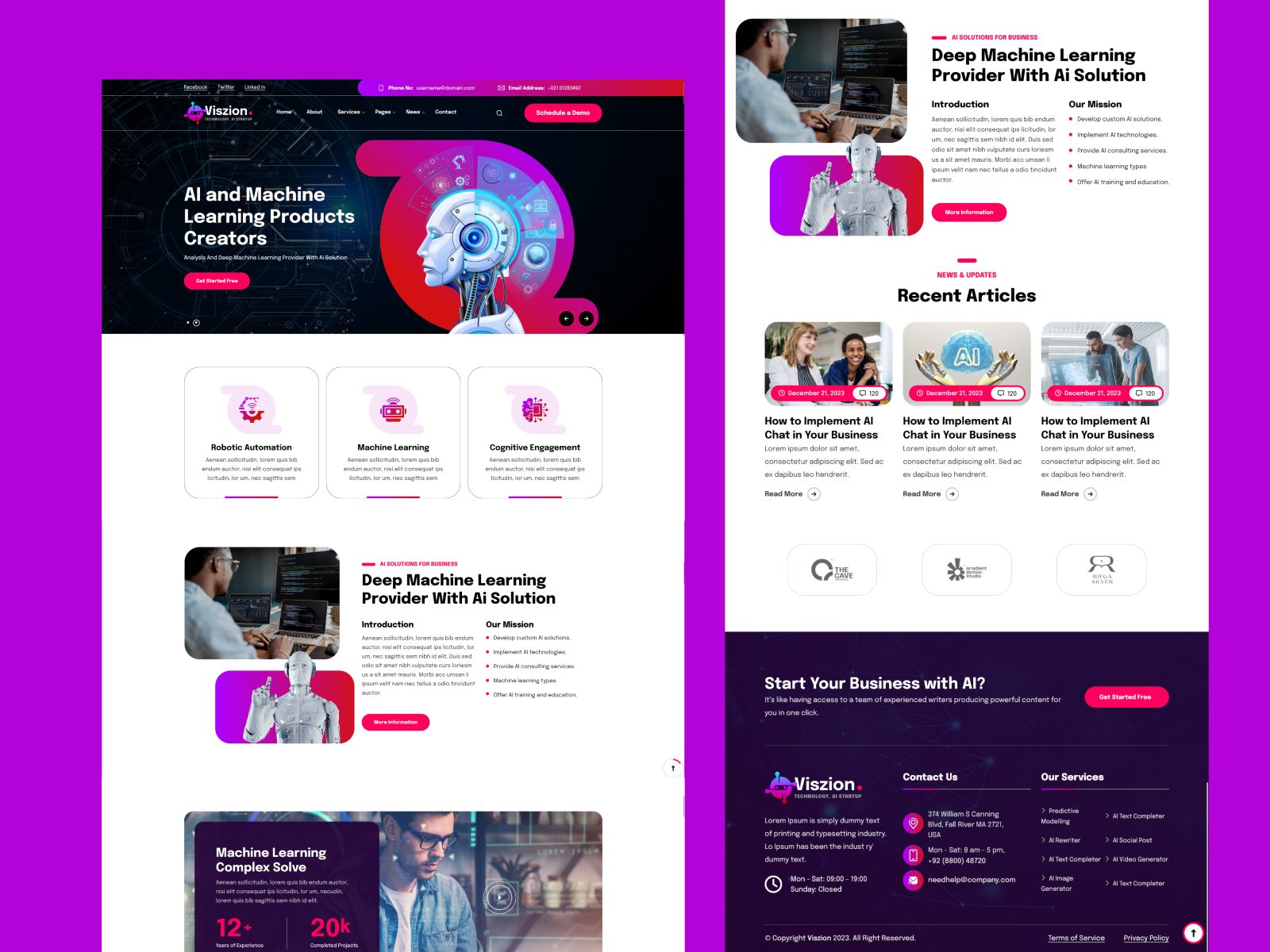 Viszion - Artificial Intelligence and Robotics HTML Template
